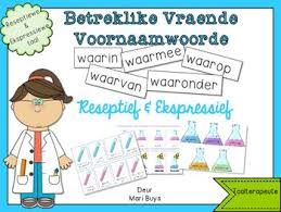 Persoonlijke voornaamwoorden verwijzen meestal naar levende wezens. Reseptiefdoeldie Begrip Van Waarin Waarop Waarmee Waaronder En Waarvan Word Ontwikkel Ingesluit20 Proefbuis Kaart Afrikaans Abc For Kids Afrikaans Language