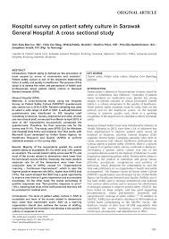 It is the main tertiary and referral hospital in east malaysia. Pdf Hospital Survey On Patient Safety Culture In Sarawak General Hospital A Cross Sectional Study