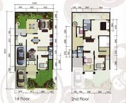Sementara 2 ruang tidur lainnya nya berada di lantai 2 dua yang denah rumah minimalis modern. 5 Contoh Gambar Denah Rumah Minimalis Berbagai Type Dan Lantai Mamikos Info