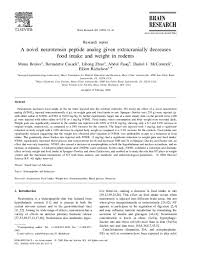 Pdf A Novel Neurotensin Peptide Analog Given Extracranially