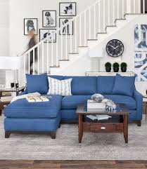Design Dilemma Can I Use A Sectional When Furnishing A Small Space Schneiderman S The Blog Design And Decorating Sectional Living Room Layout Blue And White Living Room Livingroom Layout