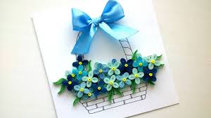 Use any small dome like tip and press it from cente. How To Make A Simple Card With Quilling Flowers Easy Diy Greeting Cards Ideas Youtube