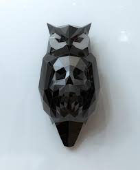 Owl Papercraft Owl Skull Papercraft Owl Skull Wall Etsy In 2020 Paper Crafts Paper Sculpture Paper Origami Diy