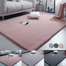 rect soft fluffy bedroom fur area rugs