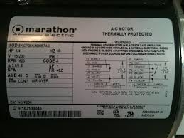 However, between different motors it's impossible to tell how two motors will perform compared to each other based only on the voltage rating. Need Help With Marathon Electric Ac Motor Wiring
