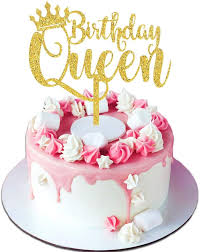 Sku:adib0817ygvzr30th birthday decorations for women rose gold happy 30th birthday for her 30 party supplies dirty 30 balloons sash cake topper warning: Amazon Com Palksky Queen Birthday Cake Topper Acrylic Durable Gold Glitter Queen Cake Decorations For Girl Women 16th 18th 21st 30th 40th 50th 60th 70th 80th 90th 100th Birthday Party Decoration Grocery