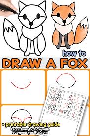 Easy drawing tips for beginners. How To Draw A Fox Step By Step Fox Drawing Tutorial Easy Peasy And Fun