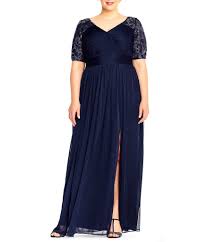 Shop For Adrianna Papell Plus 3 4 Sleeve Sequin Tulle Bodice Gown At Dillards Com Visit Dillards Com To Find Plus Size Gowns Dresses