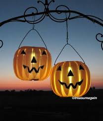 Solar pumpkin stake set | collections etc. Pumpkin Solar Light Halloween Decor Outdoor Halloween Yard Decoration Fall Lighting Halloween Lantern Yard Art Autumn Nights Pail Outdoor Halloween Halloween Yard Decorations Halloween Lanterns