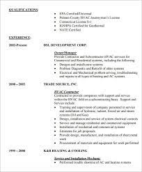 Website listing air conditioning jobs in usa: Free 6 Hvac Resume Templates In Ms Word Pdf