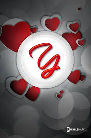 Red blue yellow and white letter m. Letter Y Heart