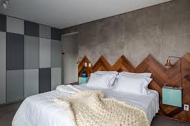 contemporist a wood headboard in a herringbone pattern adds a creative touch in this bedroom https www modern wood headboard bedroom interior wood headboard