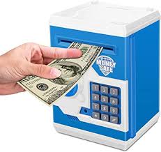 For this you only have to register online as a seller on amazon. Amazon Com Zonkin Electronic Password Piggy Bank Kids Safe Bank Mini Atm Electronic Money Save Box Cash Coin Can Blue White Toys Games