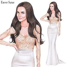 2 096 Likes 231 Comments Enver Sarac Enversarac On Instagram Hadise Wearing A Cutout Glitter Fashion Illustration Dresses Fashion Sketches Fashion Art