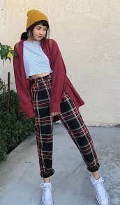 Aesthetic Black And White Striped Pants Outfit Ideas 29 Cool Ways To Wear Plaid Pants Aesthetic Clothes Fashion Clothes