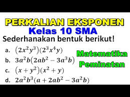 Check spelling or type a new query. Perkalian Eksponen Matematika Peminatan Kelas 10 Sma Youtube