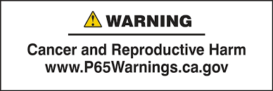 Prop 65 Consumer Product Exposure Label: Cancer And Reproductive Harm (LCAW622PSK)