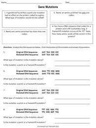 Dna mutations practice worksheets answer key. Dna Mutations Worksheet Answer Key Biology