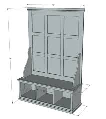 Will paint the window part of door with chalkboard paint or maybe install mirror. Farmhouse Hall Tree Ana White