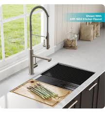 Freestanding kitchen sink workstations computer. Kraus Kwu112 33 Kore 33 Double Bowl Undermount Workstation Stainless Steel Rectangular Kitchen Sink