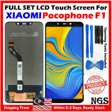 Xiaomi pocophone f1 comes with android 8.1 os, 6.18 ips fhd display, sd845 chipset, dual rear and 20 selfie cameras, 6/8gb ram and 64/128/256gb rom. Original Full Set Lcd Touch Screen For Xiaomi Pocophone F1 Poco F1 With Opening Tools Tempered Glass Shopee Malaysia
