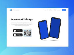 Download Page Of The Mobile App With Empty Screen Smartphone And Download Store Buttons In 2020 Mobile App App Programming Apps