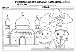 Contoh gambar untuk mewarnai anak muslim terbaru. Buku Mewarnai Warna Buku Gambar