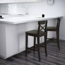 Bar stools bar chairs breakfast dining stool for kitchen island counter. Ingolf Bar Stool With Backrest Brown Black Ikea