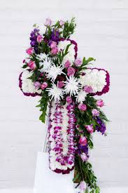 Standing funeral sprays, funeral wreaths and crosses for same day delivery by scent and violet florist in houston. Funeral Cross 3 By Nancy S Flowers