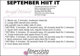 september hiit it workout the fitnessista