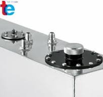 17 Gallon Aluminum Fuel Cell 70L Universal | Polished Silver Racing Gas  Tank With Level Sender