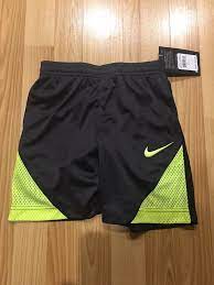 New Boys Nike Shorts Black Size 6 M Medium Dri Fit Gym With Neon Yellow Boys Nike Shorts Nike Shorts Neon Yellow