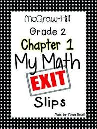 My Math Mcgraw Hill Chapter 1 Exit Slips Grade 2 Math Exit Slips Math 2nd Grade Math