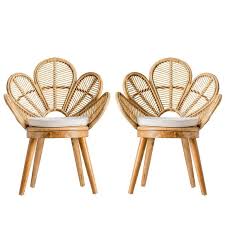 Pair Of Rattan And Wooden Armchairs From A Unique Collection Of Antique And Modern Chairs At Https Wooden Armchair Arm Chairs Living Room Boho Living Room