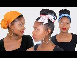 5 Coiffures Sur Cheveux Afro Crepus Avec Foulards Pour Cet Ete Ebeni Diary Cheveux Afro Coiffure Avec Foulard Foulard Cheveux