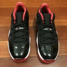 Nike Air Jordan 11 Retro Xi Low Bred Black Red Size 10 528895 012 For Sale Online Ebay