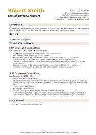 Try using it to outline your own resume. Self Employed Consultant Resume Samples Qwikresume