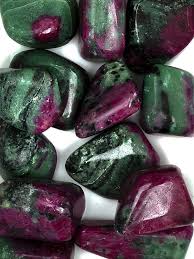 Ruby Zoisite Tumbled Stones Ruby Zoisite Minerals And Gemstones Stones And Crystals
