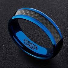 6mm Blue Men S Tungsten Carbide Ring Wedding Band Etsy Celtic Wedding Rings Rings For Men Mens Tungsten