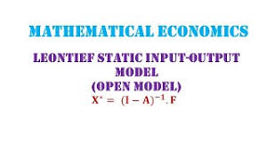 leontief static input output model open model youtube