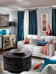 Fulfill the bedroom with the warm, grey fabrics as seen. Gray Living Room With Blue Accents Hgtv