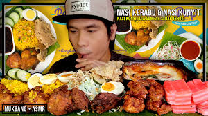 Kedai protien dan gym panduan kalori dalam setiap makanan kategori kuih muih 1 kasui berkelapa parut sekeping 160 kalori 2 kuih lapis sekeping 130 kalori 3 bingka ubi. Syedot Asmr Berbuka Makan Nasi Kerabu Nasi Kunyit Ayam Goreng Mukbang Malaysia Popmeals Facebook