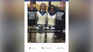 Immer noch wird cheerleading oftmals nur als abwechslung und schmückendes beiwerk beim american football oder basketball gesehen. Indianapolis Colts Cheerleader Responds To Racist Photo Caption Posted By Western High School Student Fox 59