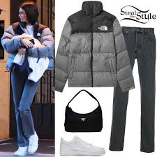 5 ways to style out this weekend's heatwave. Kendall Jenner Grey Jacket Straight Jeans Steal Her Style