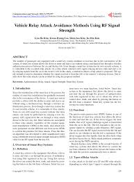 An example of related people are a brother and a sister. Pdf Vehicle Relay Attack Avoidance Methods Using Rf Signal Strength