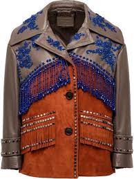 Prada Suede And Leather Jacket Designer Leather Jackets Jackets Leather Jackets Women