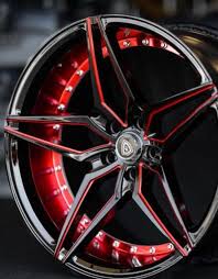 Black And Red Truck Rims 20 Inch 20 Staggered Mq Wheels 3259 Black Red Inner Rims Extremely Concave Custom Wheels Cars Wheel Rims Rims For Cars