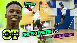 Jalen green is an american professional basketball player who is signed with the nba g league. Overtime Alex Antetokounmpo Goes Full Freak In The Overtime Challenge Giannis Lil Bro Calls Out Jalen Green