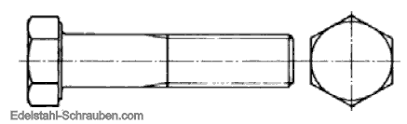Die schrauben sind cadmiert (veredelt). Din 931 A 2 Sechskantschrauben Mit Schaft Abmessung M 10 X 120 Ve S 50 Stuck Edelstahl Schrauben Com