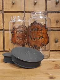 Personalized glass apothecary jars party supplies help you get customizable items to help make your party special for everyone! Pair Of Large Painted Apothecary Jars
